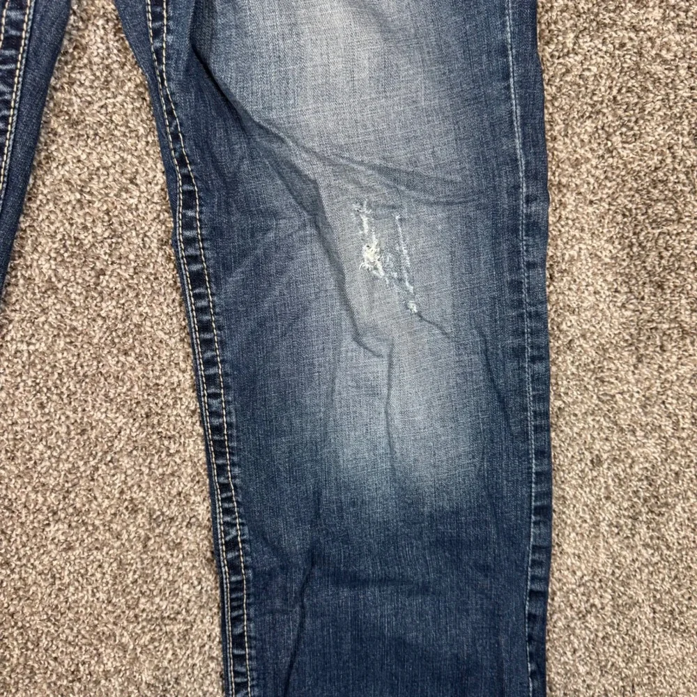 BKE Seth Straight Leg Distressed Jeans Mens 32L Medium Wash ABM1701